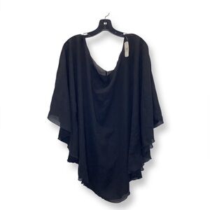 Zuliana Size L/XL Black Flowy Sleeve, Cover Up Top. Made in USA.